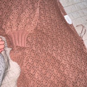 Knit poncho sweater